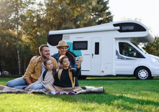 Back Row Powered Caravan Site