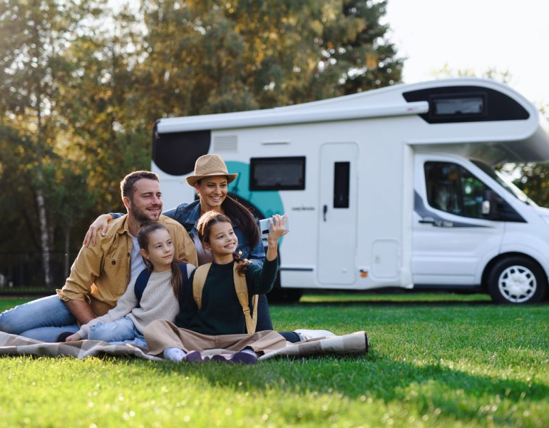 Back Row Powered Caravan Site